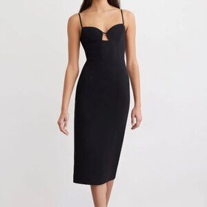 Dynamite Black Camisole Corset Cut-Out Midi Dress